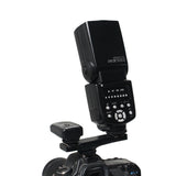 Dual Hot Shoe Flash Speedlite Light Bracket, 1 with 2 TTL Brackets for Nikon SLR Camera