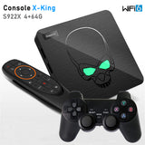 Kinhank™ Retro Super Console X King Amlogic S922X Android TV Box Emuelec 3 In 1 Videa Game Console For PS1/PSP/N64 Wifi 6 Player