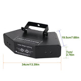 RGB Effect Scanner Laser Projector Lights DMX Disco Home Party DJ Beam Moving Ray Stage Show System Lighting 6 Eyes 24 Patterns