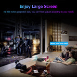Portable LCD Projector 1080P Resolution Multiple Ports for Office Home Theater Android 9.0 system support display wirelessly