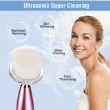 Face Cleansing Brush Silicone Facial Brush Deep Cleaning Blackhead Remover Pore Cleaner Sonic Electric Skin Care Brushes