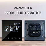 WiFi Smart Thermostat, Electric Floor Heating LCD Touch Screen Water/Gas Boiler Temperature Remote Controller for Google Home