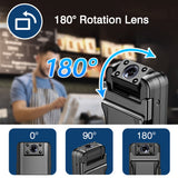Boblov A21 Mini Camera 1080P Portable Camera Police Video Recorder Body Camera Motorcycle Bike Motion 180 Degree Night Vision
