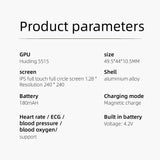 ECG Aluminium Alloy Smart Watch Men Full Round Full Touch Screen IP68 Waterproof Heart Rate Women Smartwatch For Xiaomi GTS DK18