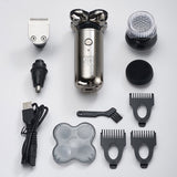 Multifunctional USB Charging Digital Display Intelligent Waterproof Five Head Shaver Double Ring Veneer Knife Net