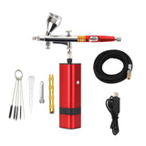 Upgraded Airbrush Kit Portable Auto Mini Air Brush Gun With Compressor Quiet For Art Cake Nail Model Painting Tattoo Manicure