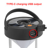 Solar LED Camping Lights Hourglass Light USB Rechargeable Outdoor Strong Light Red Light Emergency Lantern Portable Lighting