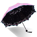 Quality Folding Umbrella For Women Brand Travel Anti-UV Windproof Rain Flower Modish Female Sun Girl Parasol Pocket Umbrellas