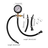 0-100PSI 0-7BAR Quick Connected Fuel Injection Pump Pressure Tester Gauge with Valve for Vehicle Car Truck Durable