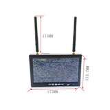 7 inch FPV 8CH IPS High-definition Bright Monitor 1024*600 Resolution For RC Drone Airplane Long Range With Antennas Quadcopter