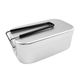Mini Folding Camping Stove Lunch Box Steaming Rack Bowl Combo Set for Picnic Camping Hiking Fishing Mountaineering