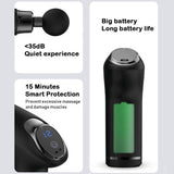 Electric Mini Massage Gun High Frequency Fascia Gun Deep Tissue Massager Muscle Release Neck Membrane Relaxer with 12 Speeds