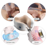 Vibration Neck Massager Electric Cervical Massage Pillow Cervical Spine Massager Massage Vibrator Pain Relief Physiotherapy