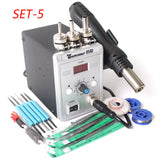 Soldering Desoldering Station 858D 220V / 110V 700W Adjustable Digital Display Heat Gun BGA SMD Hot Air Gun Rework Solder Repair