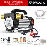 ZM-007 Portable Single-Turn High-Flow Oil Suction Pump Stainless Steel Diesel/Kerosene Self-Priming Oil Pump 12/24/220V Oil Pum
