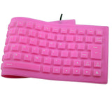 85-key Computer Keyboard Silicone Mute Soft Keyboard USB Wired Keyboard Portable Mini Laptop Pc Folding Waterproof Keyboard
