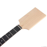 Electric Guitar Neck Paddle Head Rosewood on Maple 22 Frets Dot Inlay Unfinished Diy Parts