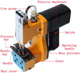 220V Portable High-Speed Electric Sewing Machine Household Knitting Desktop Foot Pedal Double Threads Pendal Sealing Machines