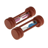 2 Minute Game Sand Timer Wooden Frame w/ Glass - Hourglass Kitchen Pack 2
