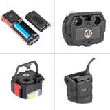 Super Bright COB LED Working Light With Magnetic Base &amp; Hook USB Rechargeable Dimmable Flashlight 62KD