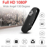 HD 1080P 130°Mini Camcorder Dash Cam Police Body Motorcycle Bike Motion Camera Back Mounted Camera
