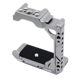 Camera Cage Handle For Sony A1 A7S3 Camera Stabilizer 1/4 Threads Holes Quick Release Plate Shoot Bracket