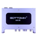 Gottomix US20 Professional USB Audio Interface Live Broadcast Recording Sound Card For Musician And Digital DJ And Singer