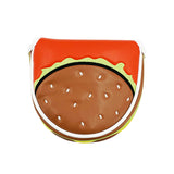 Golf Putter Cover Hamburg French Fries Pattern Magnetic Closure PU Leather Durable Golf Head Cover for Blade Putter Protector