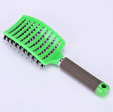 Brushy Hair Scalp Massage Comb Hairbrush Bristle Nylon Women Wet Curly Detangle Hair Brush for Salon Hairdressing Styling Tools