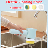 Electric Cleaning Brush Multifunctional 3 In1 Cleaner Automatic Washing Pots and Dishes Cleaning Kitchen Bathroom Bathtub Glass