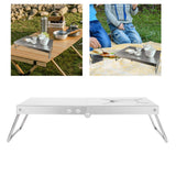 Portable Camping Table  Gas Stove Desk Indoor for Camping Trips