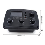 G92F 3 Bands Acoustic Guitar Pickup KLT17A Preamp LCD Screen Tuner Piezo Pickup Guitar Bass Pickup for Muscial Beginners