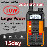 2022 BAOFENG 10W Professional Portable Walkie Talkie UV-10R 50km 128 Channels VHF UHF Dual Band Two Way CB Ham Radio Transceiver