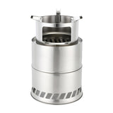 Large Size Camping Wood Stove Stainless Steel Removable Portable Gas Wood Stove Outdoor Folding Wood Stove Essential Goods