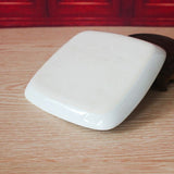 K1AA 7-Well Square White Ceramic Artist Paint Palette for Watercolor Gouache Acrylic