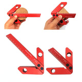 Aluminum Alloy Square Center Scribe Center Finder 45/90 Degree Right Angle Line Gauge Carpenter Ruler Woodworking Measuring Tool
