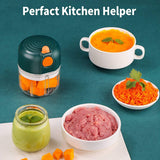 Electric Mini Chopper,Rechargeable Garlic Machine Wireless Fruit Small Mincer Kitchen Mincing for Chili Onion Vegetable