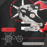 2/2.5/3/3.5/4/4.5mm Eyelet Puncher Leather Belt Hole Punch Watchband Strap Household Leathercraft Multifunctional Plier DIY Tool