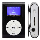 1.8inch LCD Screen Mini Portable MP3 Music Player Metal Mini Back-Clip MP3 Player Support Memory Card with 3.5mm Earphone