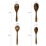 8PCS Olive Wood Spatula Soup Ladle Colander Cooking Shovel Wooden Frying Shovel Noodle Spoon Non-Stick Cookware Set