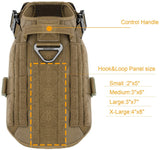 Tactical Dog Harness with 2X Metal Buckle Dog Walking Training molle Vest with Handle Hook and Loop Panels for Dog Patch