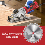 Circular Saw 4.8 Amp 4-1/2 Inch 3500RPM Compact Electric Circular Saws with Laser Cutting Guide for Wood Tile&amp;Plastic Cuts