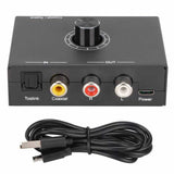 192KHz DAC Converter Digital Optical Coaxial to Analog Stereo Left Right RCA 3.5mm Jack Adapter for DVD Player for PS3 for PS4