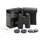 12x42 HD High Power Binoculars BAK4 Prism Multi-layer Green Coating Portable Telescope Outdoor Camping