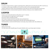 Effect Pedal Drum &amp; Looper Effector Mini 2-in-1 Looper Drum Machine Double Footswitch Looper Pedal Looper Guitar Pedal 30 Drums
