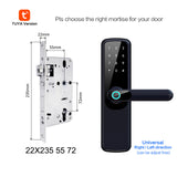 TUYA APP Fingerprint Password Smart Lock IC-Card Security Door Electronic Small Lock 6068 Lock Suit Door Thickness 2.5-7CM