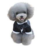 Gentleman Dogs Cat Costume Suit Tuxedo Formal Black Bow Tie Party Wedding Dress Apparel Jacket Clothes For Small Dog