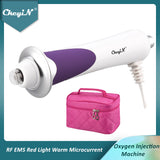 CkeyiN RF EMS Facial Oxygen Injection Machine Microcurrent Face Lifting Red Light Warm Wrinkle Removal Anti-Aging Beauty Device