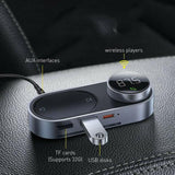 Solar Car Bluetooth-compatible Mp3  Player Rechargeable Car Charger Intelligent Noise Reduction Magnetic Wireless Fm Transmitter