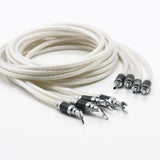 Hi-End 5N OCC Plated HIFI Speaker Cable Banana to Spade Plug Speaker Cable Wire for Audiophiles and HiFi Systems